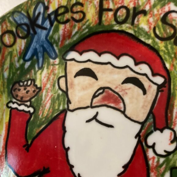 Christmas Village Kid's Collection 7-1/2" Cookies for Santa Plate - Picture 2 of 4